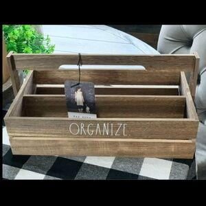 Rae Dunn Wooden Organize Crate